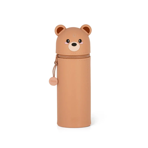 Legami - 2-in-1 Silicone Pencil Case - Kawaii - Teddy Bear