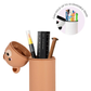 Legami - 2-in-1 Silicone Pencil Case - Kawaii - Teddy Bear