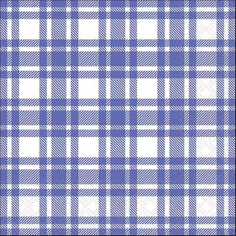 Ambiente - Paper Napkins - Pack of 20 - Luncheon Size - Checkered Pattern Peri