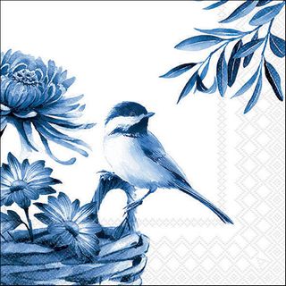 Ambiente - Paper Napkins - Pack of 20 - Luncheon Size - Blue Bird