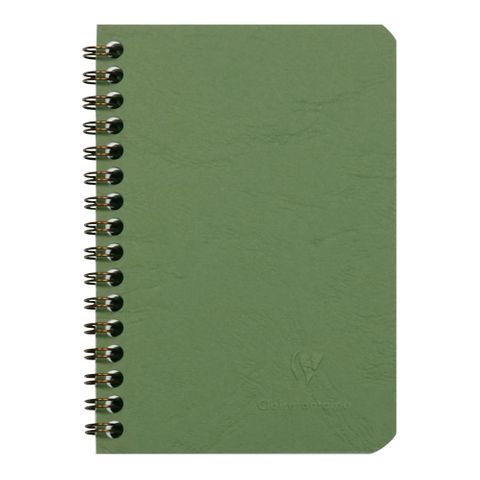 Clairefontaine - My Essentials - Wirebound Notebook - Pocket - 5 x 5 Grid - Green*