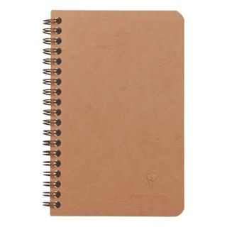 Clairefontaine - My Essentials - Wirebound Notebook With Pockets - 11 x 17cm - Ruled - Tobacco