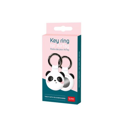 Legami - Key Ring With AirTag Holder - Panda - Display Pack of 7 Pcs