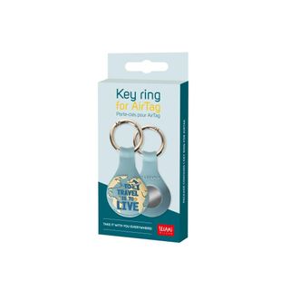 Legami - Key Ring With AirTag Holder - Travel - Display Pack of 7 Pcs