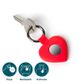 Legami - Key Ring With AirTag Holder - Heart - Display Pack of 7 Pcs