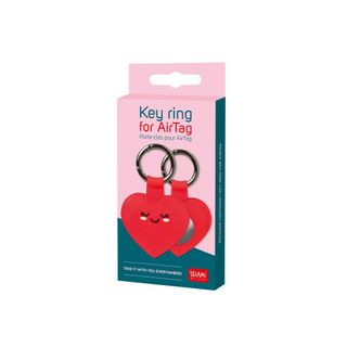 Legami - Key Ring With AirTag Holder - Heart - Display Pack of 7 Pcs