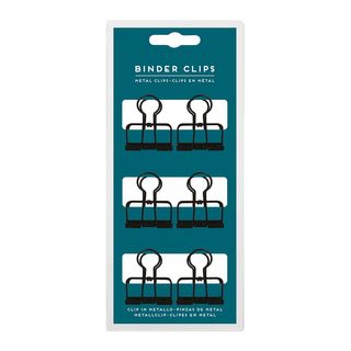 Legami - Set of 6 Metal Binder Clips - Medium Size