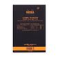 Rhodia - Premium R No. 12 Top Stapled Notepad - Pocket - Ruled - Black*