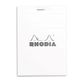 Rhodia - No. 12 Top Stapled Notepad - Pocket - 5 x 5 Grid - White