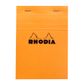 Rhodia - No. 13 Top Stapled Notepad - A6 - 5 x 5 Grid - Orange