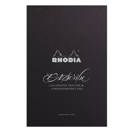 Rhodia - Rhodia x PAScribe No. 19 Calligraphy Pad - A4+ - Lined - Black Carbon*