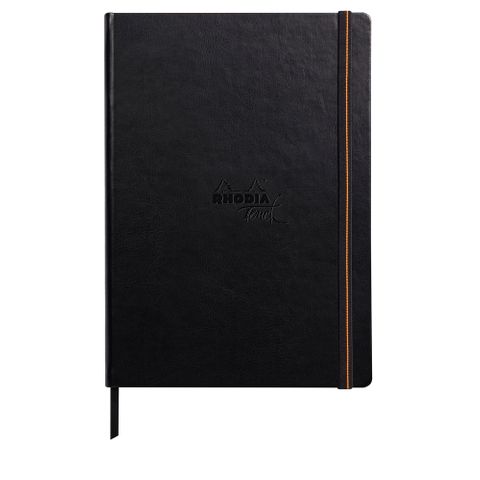 Rhodia - Touch Collection - Carbon Book - Hard Cover - A4 Portrait - Plain