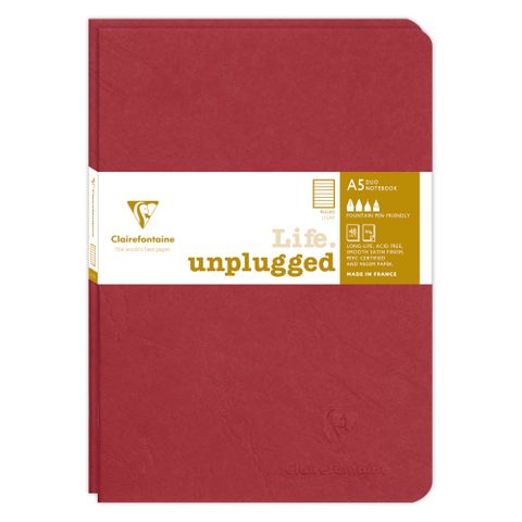 Clairefontaine - My Essentials - Pack of 2 Stapled Notebooks - A5 - Ruled - Red