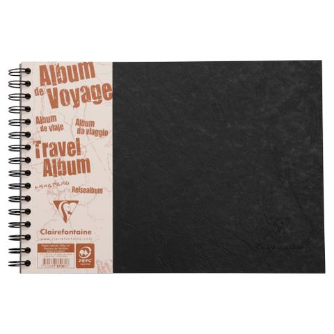 Clairefontaine - My Essentials - Travel/Photo Album - A4 Landscape - Plain - Black