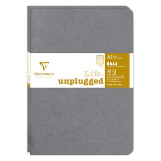 Clairefontaine - My Essentials - Pack of 2 Stapled Notebooks - A5 - Ruled - Grey