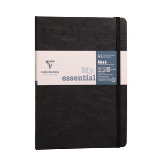 Clairefontaine - My Essentials - Threadbound Notebook - A5 - 5 x 5 Grid - Black