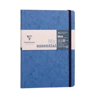 Clairefontaine - My Essentials - Threadbound Notebook - A5 - 5 x 5 Grid - Blue