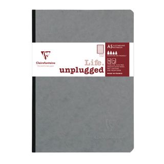 Clairefontaine - My Essentials - Clothbound Notebook - A5 - Ruled - Grey