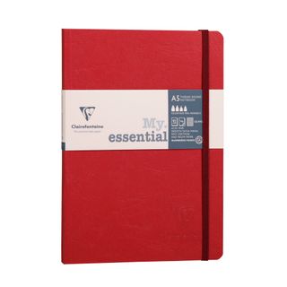 Clairefontaine - My Essentials - Threadbound Notebook - A5 - Ruled - Red