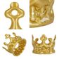 Legami - Inflatable Crown Gold - Party Queen - Display Pack of 7 Pcs