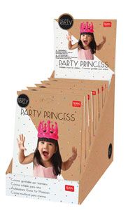 Legami - Inflatable Crown Pink - Party Princess - Display Pack of 7 Pcs