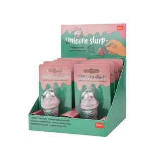 Legami - Correction Tape - Unicorn Slurp - Display Pack of 8 Pcs