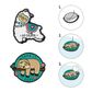 Legami - Set of 2 Metal Stickers - Llama & Sloth - Cutie Display Pack of 10 Sets