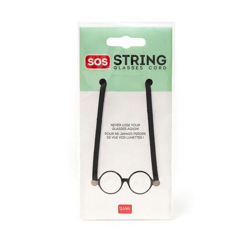 Legami - Glasses Cord - Black - SOS String Display Pack of 15 Pcs