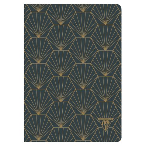 Clairefontaine - Neo Deco Collection - Sewn Spine Notebook - A5 - Ruled - Shell Anthracite