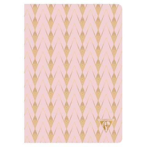 Clairefontaine - Neo Deco Collection - Sewn Spine Notebook - A5 - Ruled - Zenith Powder Pink