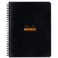 Rhodia - Wirebound Notebook - A5+ - 5 x 5 Grid - Black