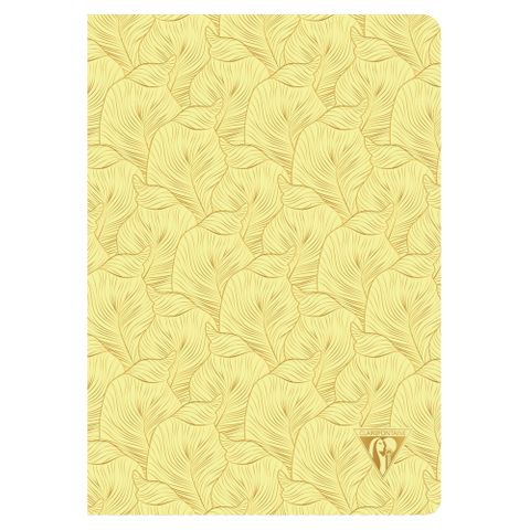 Clairefontaine - Neo Deco Collection - Sewn Spine Notebook - A5 - Ruled - Tropical Sulfur Yellow