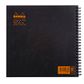 Rhodia - Reverse Book Wirebound 2-in-1 Notepad & Notebook - 21cm x 21cm - 5 x 5 Grid - Black