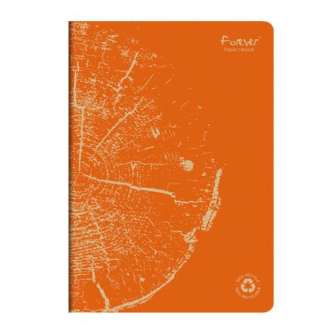 Clairefontaine - Forever 100% Recycled - Stapled Notebook - A4 - Lined - Orange*