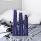 Living Light - Granite Icicle Candle -  Blue - Night Bloom - Large (95hrs)