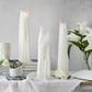 Living Light - Granite Icicle Candle -  White - Pinot Noir - Large (95hrs)