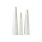 Living Light - Granite Icicle Candle -  White - Pinot Noir - Large (95hrs)