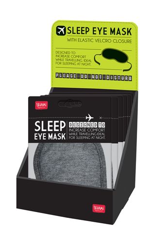 Legami - Travel Sleep Mask - Grey - Sleep Eye Mask Display Pack of 12 Pcs