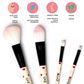 Legami - Set of 4 Makeup Brushes - Oh My Glow! - Lips