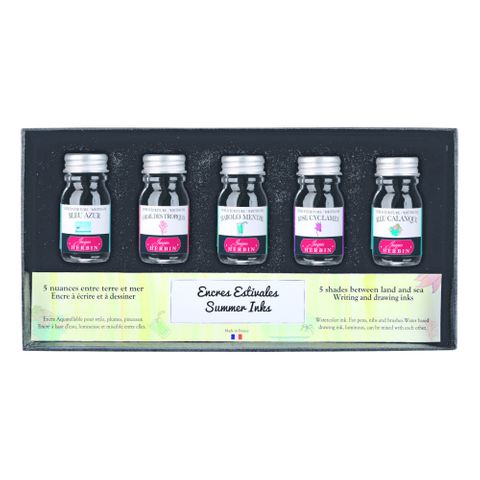 Jacques Herbin - Set of 5 Inks - 10ml Bottles - Summer