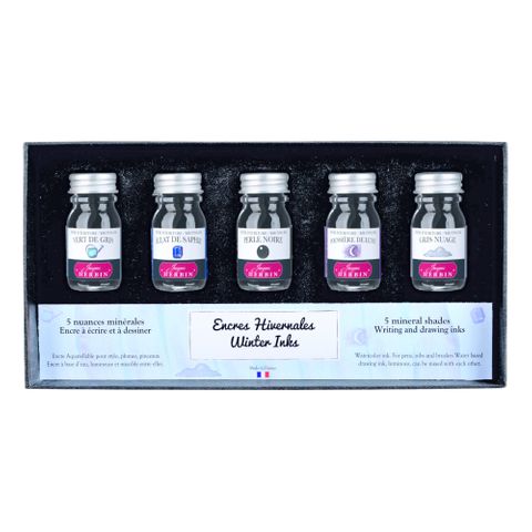 Jacques Herbin - Set of 5 Inks - 10ml Bottles - Winter