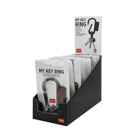 Legami - Key Ring Carabiner Style - My Key Ring Display Pack of 8 Pcs