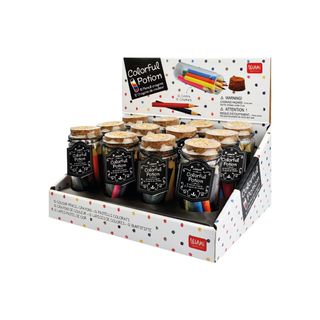 Legami - Jar of 12 Colouring Pencils - Colourful Potion Display Pack of 12 Jars