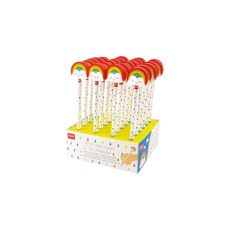 Legami - Pencil With Eraser - Rainbow - After Rain Comes The Rainbow Display Pack of 24 Pcs