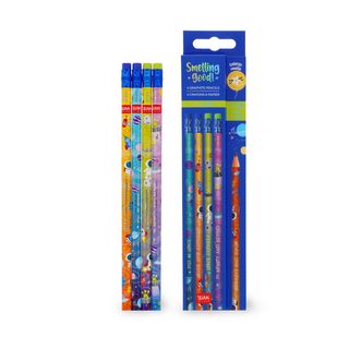 Legami - Set of 4 Scented Pencils - Smelling Good Display Pack of 12 Sets - Space