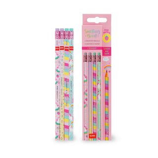 Legami - Set of 4 Scented Pencils - Smelling Good Display Pack of 12 Sets - Unicorn