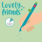 Legami - Gel Pen With Animal Decoration - Lovely Friends - Dino (ships as Pk of 15 - CPPKIT7)