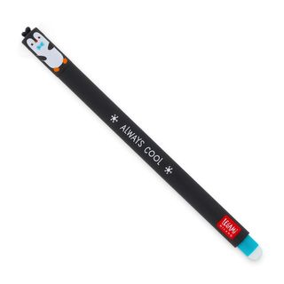 Legami - Erasable Gel Pen Single - Penguin - Turquoise ink  (ships as a Pk of 30 -EPTURKIT33)