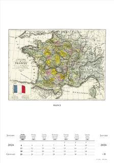 Istituto Fotocromo Italiano - 2026 Art Calendar - Large Size 35 x 50 cm - Antiche Mappe