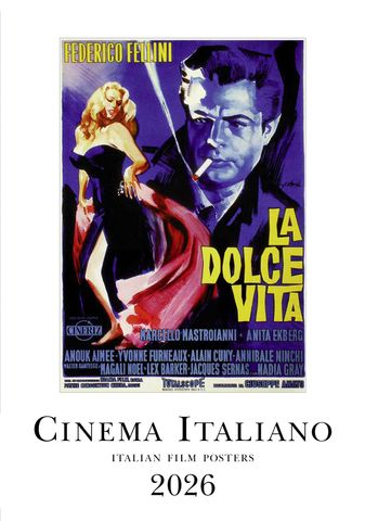 Istituto Fotocromo Italiano - 2026 Art Calendar - Large Size 35 x 50 cm - Cinema Italiano